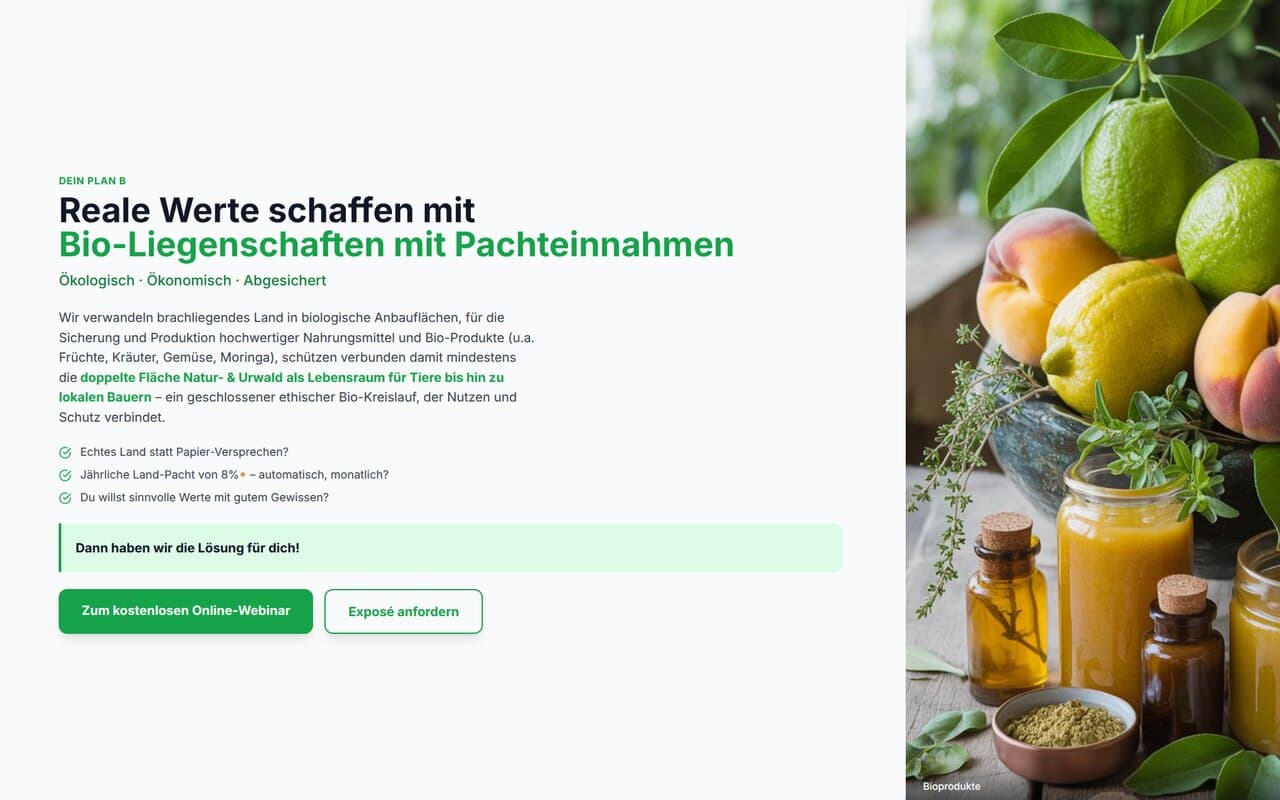 Bio-Liegenschaften – maandumisleht – marketing