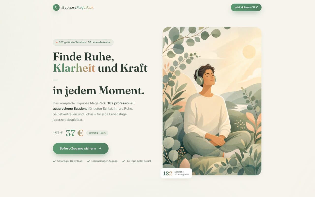 Hypnose MegaPack – digitaalne programm – marketing